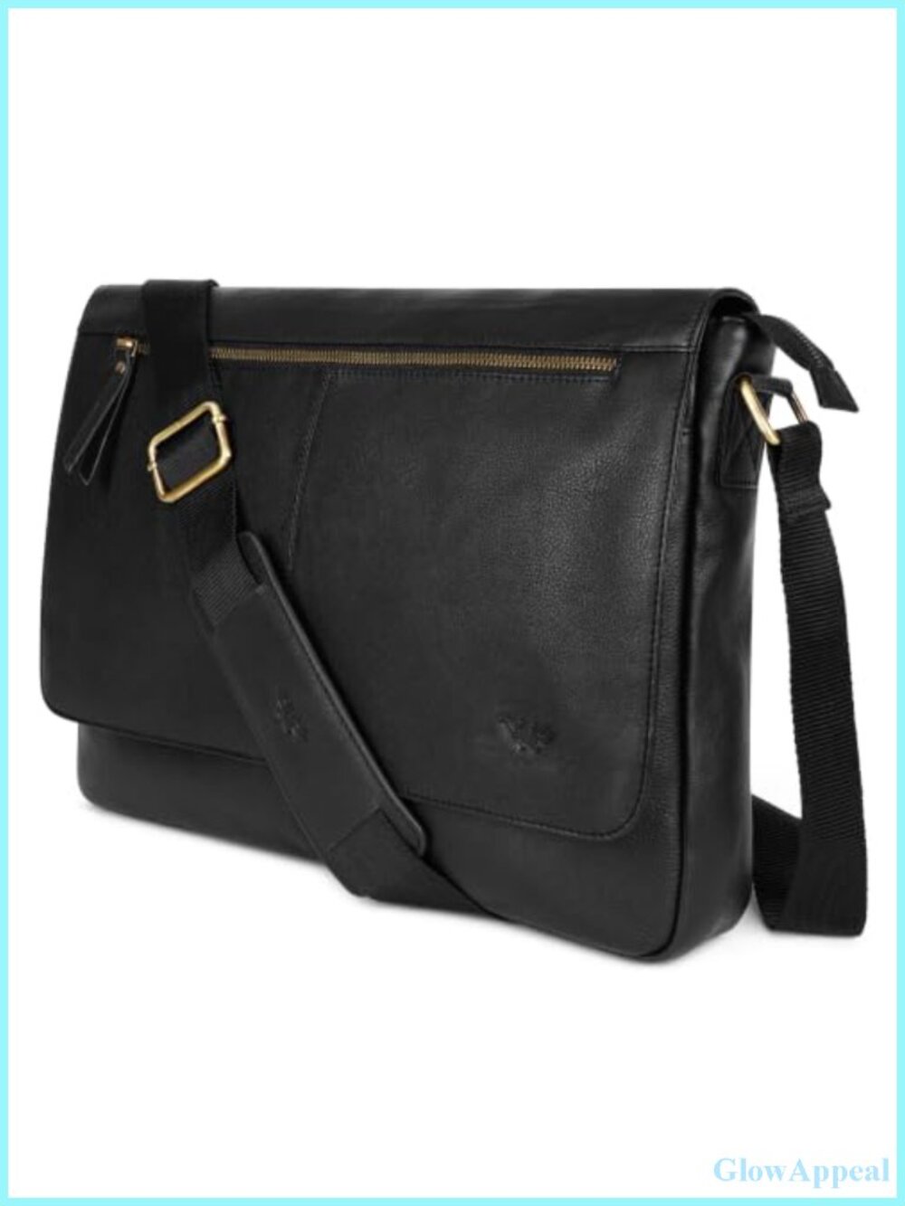 Genuine Leather Messenger Bag Fits 15.3" Laptop Briefcase Crossbody